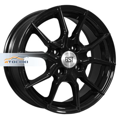 RST R014 R14 / 5.5J PCD 4x100 ET 40 ЦО 60.1 Литые Черный с полированной лицевой поверхностью