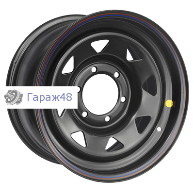 LS Тойота/Ниссан/L200 2005+ (треуг. мелкий) R16 / 8J PCD 6x139.7 ET 30 ЦО 110 Штампованные Черный