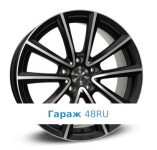 Replica BM78 R18 / 8J PCD 5x112 ET 30 ЦО 66.6 Литые Черный матовый с полированной лицевой поверхностью