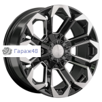 LS 1366 R17 / 9J PCD 6x139.7 ET 20 ЦО 106.1 Литые Черный с полированной лицевой поверхностью