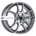 Megami MGM36 R15 / 6J PCD 5x100 ET 50 ЦО 60.1 Литые Графит с полированной лицевой поверхностью