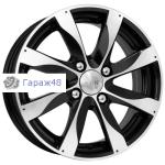K&amp;K Джеминиоригинал КС480 R14 / 5.5J PCD 4x100 ET 49 ЦО 56.6 Литые Черный с полированной лицевой поверхностью