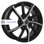 X-RACE AF-14 R15 / 6J PCD 5x100 ET 40 ЦО 57.1 Литые Черный с полированной лицевой поверхностью