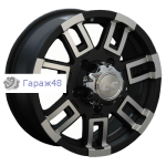 LS 158 R16 / 8J PCD 5x139.7 ET 30 ЦО 98.5 Литые Черный матовый с полированной лицевой поверхностью