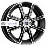 K&amp;K Флэш КС698 R14 / 5J PCD 4x98 ET 35 ЦО 58.5 Литые Черный с полированной лицевой поверхностью