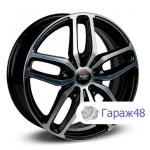 Nitro N2O V2199 R17 / 6.5J PCD 5x114.3 ET 37 ЦО 66.6 Литые Черный с полированной лицевой поверхностью