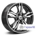 LS Up103 R16 / 6.5J PCD 5x114.3 ET 43 ЦО 67.1 Литые Черный с полированной лицевой поверхностью