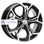 Khomen Wheels KHW1702 DFM580 R17 / 7J PCD 5x110 ET 45 ЦО 67.1 Литые Black-FP