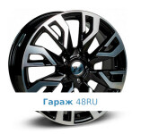 Replica Ge207 R18 / 7J PCD 5x114.3 ET 53 ЦО 54.1 Литые Черный с полированной лицевой поверхностью
