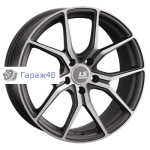 LS RC47 R18 / 8J PCD 5x114.3 ET 35 ЦО 67.1 Литые Графит матовый с полированной лицевой поверхностью