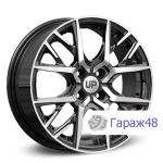 LS Up124 R16 / 6.5J PCD 4x114.3 ET 43 ЦО 67.1 Литые Черный с полированной лицевой поверхностью