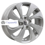 RST R005 Rio, Solaris R15 / 6J PCD 4x100 ET 48 ЦО 54.1 Литые Серебристый
