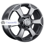 LS 187 R18 / 7.5J PCD 6x139.7 ET 25 ЦО 106.1 Литые Графит с полированной лицевой поверхностью