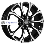 Khomen Wheels KHW1605 Qashqai/Tiida R16 / 6.5J PCD 5x114.3 ET 40 ЦО 66.1 Литые Black-FP