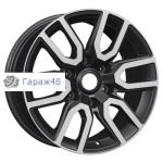 Khomen Wheels KHW1723 JAC T6 Pickup R17 / 8J PCD 6x139.7 ET 30 ЦО 106.1 Литые Black-FP