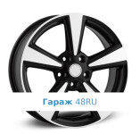 LegeArtis NS38 R17 / 6.5J PCD 5x114.3 ET 40 ЦО 66.1 Литые Черный матовый с полированной лицевой поверхностью