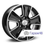 LS 1601 R16 / 6.5J PCD 5x114.3 ET 50 ЦО 66.1 Литые Черный с полированной лицевой поверхностью