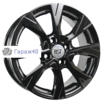 RST R045 R15 / 6J PCD 4x100 ET 40 ЦО 56.6 Литые Черный с полированной лицевой поверхностью
