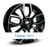 Replica Mi202 R18 / 7J PCD 5x114.3 ET 38 ЦО 67.1 Литые Черный с полированной лицевой поверхностью