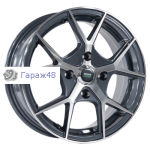 Megami MGM18FF R15 / 6J PCD 4x100 ET 37 ЦО 60.1 Литые Графит с полированной лицевой поверхностью