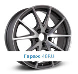 CrossStreet CR-17 R15 / 6J PCD 5x100 ET 40 ЦО 57.1 Литые Графит с полированной лицевой поверхностью