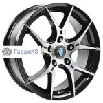 Venti 1617 R16 / 6.5J PCD 5x110 ET 43 ЦО 63.4 Литые Черный с полированной лицевой повехностью