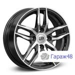 LS Up125 R15 / 6J PCD 4x108 ET 27 ЦО 65.1 Литые Черный с полированной лицевой поверхностью