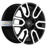 Khomen Wheels KHW1723 Fortuner/Hilux R17 / 8J PCD 6x139.7 ET 30 ЦО 106.1 Литые Black-FP