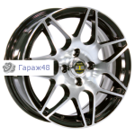 Alcasta M28 R15 / 6J PCD 4x100 ET 46 ЦО 54.1 Литые Черный с полированной лицевой поверхностью
