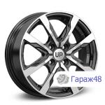 LS Up122 R15 / 6J PCD 4x114.3 ET 44 ЦО 56.6 Литые Черный с полированной лицевой поверхностью