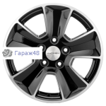 Khomen Wheels KHW1601 Renault/Nissan R16 / 6.5J PCD 5x114.3 ET 50 ЦО 66.1 Литые Black-FP