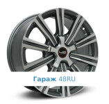 LegeArtis TY242 R20 / 8.5J PCD 5x150 ET 58 ЦО 110.1 Литые Графит с полированной лицевой поверхностью