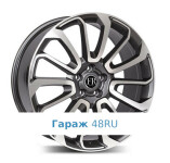 Replica LR7013 R20 / 9J PCD 5x120 ET 45 ЦО 72.6 Литые Графит с полированной лицевой поверхностью