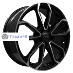 Khomen Wheels KHW1816 Geely Atlas Pro / Changan CS55 75 R18 / 7J PCD 5x114.3 ET 45 ЦО 60.1 Литые Black-FP