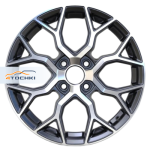 Venti 1619 R16 / 6J PCD 4x100 ET 46 ЦО 54.1 Литые Черный с полированной лицевой повехностью