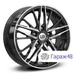 LS Up108 R16 / 6.5J PCD 5x112 ET 5 ЦО 57.1 Литые Черный с полированной лицевой поверхностью