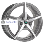 Megami MGM19FF R14 / 5.5J PCD 4x98 ET 35 ЦО 58.6 Литые Графит с полированной лицевой поверхностью