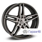 Replica Me82 R19 / 8J PCD 5x112 ET 43 ЦО 66.6 Литые Темно - серебристый матовый с полированной лицевой поверхностью