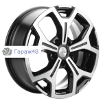Khomen Wheels KHW17102 VW Transporter R17 / 6.5J PCD 5x120 ET 55 ЦО 65.1 Литые Black-FP