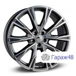 Replica BM100 R21 / 9.5J PCD 5x112 ET 36 ЦО 66.6 Литые Темно - серебристый матовый с полированной лицевой поверхностью