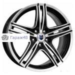 K&amp;K Омаха (КС569) R18 / 8J PCD 5x120 ET 32 ЦО 60.1 Литые Черный с полированной лицевой поверхностью