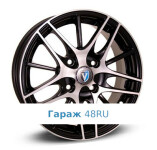 Venti 1406 R14 / 5.5J PCD 4x98 ET 35 ЦО 58.6 Литые Черный с полированной лицевой поверхностью
