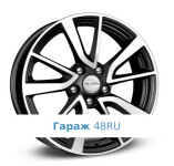 K&amp;K ZV Octavia KC699 R17 / 7J PCD 5x112 ET 49 ЦО 57.1 Литые Черный с полированной лицевой поверхностью