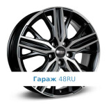 Skad KL-375 R18 / 6.5J PCD 5x114.3 ET 50 ЦО 66.1 Литые Черный с полированной лицевой поверхностью