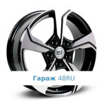 RST R026 R16 / 6.5J PCD 5x114.3 ET 46 ЦО 67.1 Литые Черный с полированной лицевой поверхностью