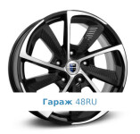 K&amp;K C.T.G R18 / 8J PCD 5x120 ET 50 ЦО 65.1 Литые Черный с полированной лицевой поверхностью