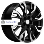 Khomen Wheels KHW1809 Lifan X70 R18 / 7J PCD 5x108 ET 45 ЦО 60.1 Литые Black-FP