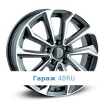 Dezent KS dark R15 / 6J PCD 5x114.3 ET 46 ЦО 67.1 Литые Графит с полированной лицевой поверхностью