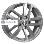 Khomen Wheels KHW1612 Mitsubishi R16 / 6.5J PCD 5x114.3 ET 46 ЦО 67.1 Литые F-Silver-FP