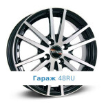Tech Line 435 R14 / 5.5J PCD 4x98 ET 35 ЦО 58.6 Литые Черный с полированной лицевой поверхностью